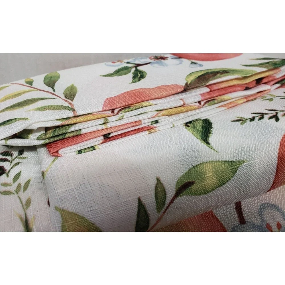 Textured Printed Fabric Tablecloth 60